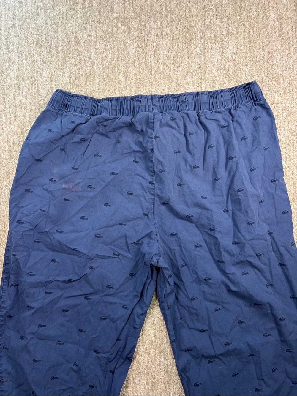 Lacoste Men’s Navy Drawstring Sleepwear pants with Subtle Logo